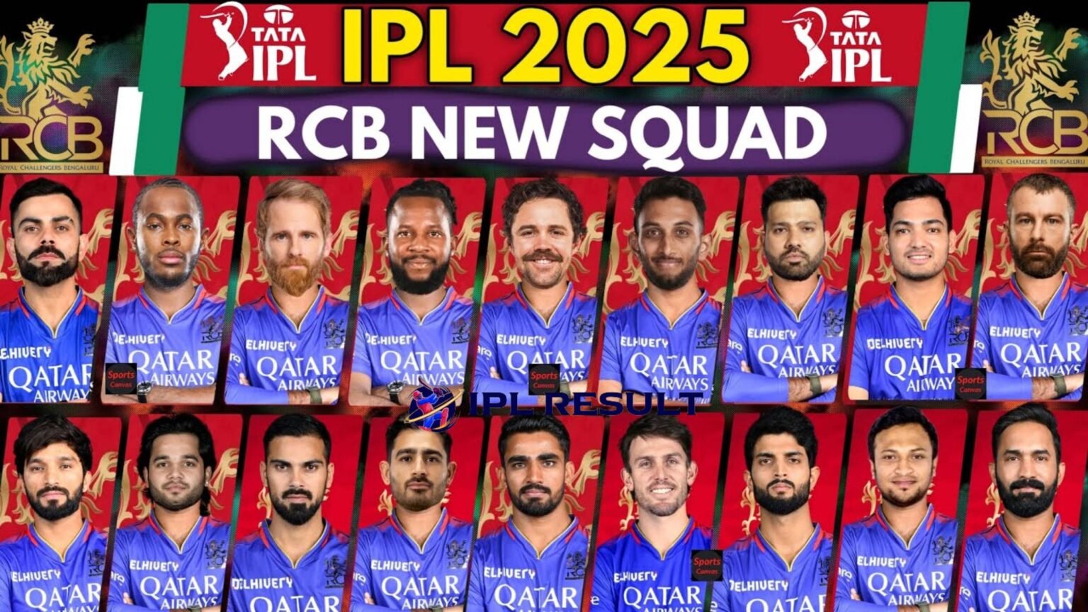 Rcb Team 2025 Players List Royal Challengers Bangalore Rcb Team 2025 Players List Royal Challengers Bangalore